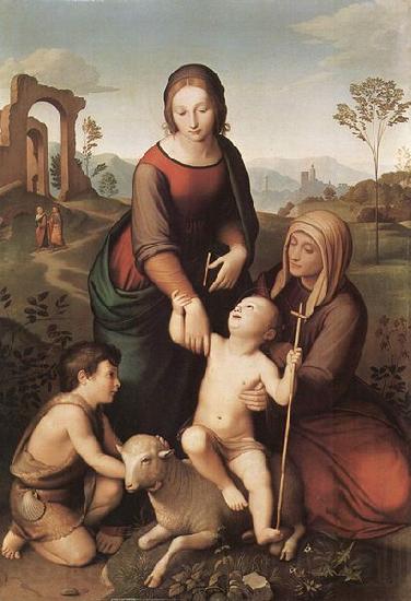 Overbeck, Johann Friedrich Maria und Elisabeth mit dem Jesus France oil painting art